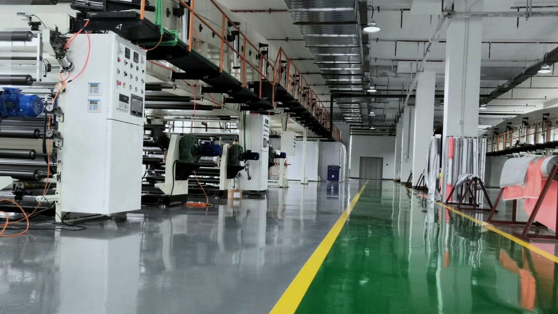 Coating lines on the factory floor, Nanjing plant